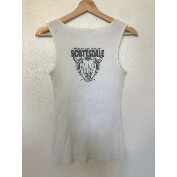 HARLEY DAVIDSON White Motorcycle Tank Top Women's Medium - Picture 6 of 6